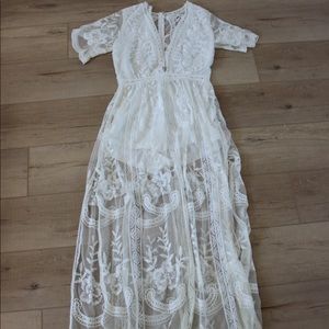 HoneyPunch Maxi Lace Romper